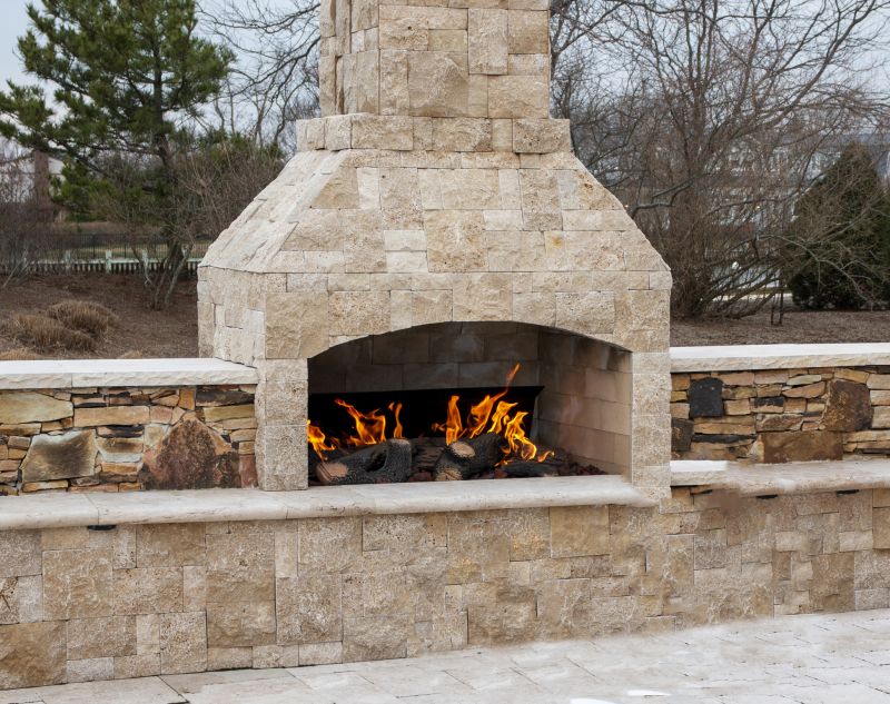 Outdoor Fireplace Construction